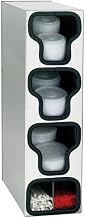 TLO-3SS Three Section Countertop Vertical 3 Lid and 2 Straw Organizer, Stainless Steel, 24-1/2" H x 6-1/2" W x 14" D