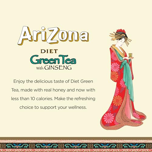AriZona Diet Green Tea / 22 Fl Oz (12 Pack) / Diet Green Iced Tea
