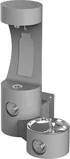 Elkay Outdoor Lk4408 Wall Mount Fountain & Bottle Filler Gray