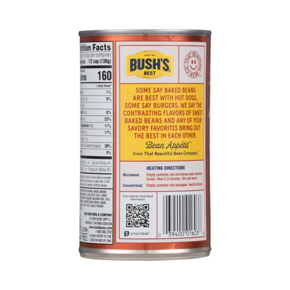 Onion Baked Beans by Bush's Best – 28 Ounce (Pack of 6), Pack of 6