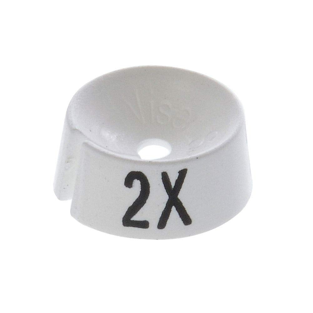 Hanger Markers by SIZEAMATIC – Plastic, White, Pack of 25