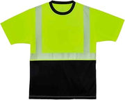 Ergodyne B3178192 GloWear 8280BK Hi-Vis Performance Short Sleeve T-Shirt - Class 2 - Long-Large - Lime