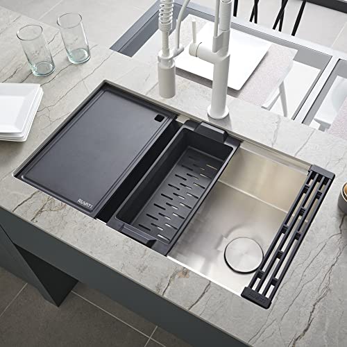 Ruvati 33 inch- Single Bowl / Stainless Steel / Modern Sinks