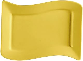 CAC China SOH-51-Y Soho Yellow Rectangular Platter 15 1/2" - 1 doz