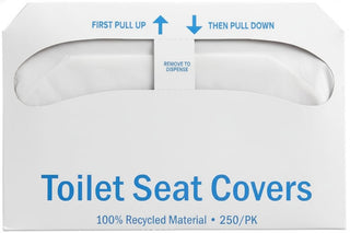 Half Fold Paper Toilet Seat Covers – 16.5 x 14.2 Inches, 5000 per Case, White