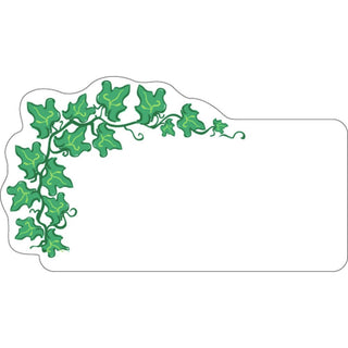 Deli Tag Write on Style with Ivy Design White Heat Resistant Merchandising Tag - 4 1/4 L x 2 3/8 H by HUBERT – 4.25*2.375 inches, Vinyl, White, Pack of 12, Model 97922