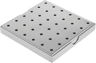 HUBERT Drip Tray 2-Piece Stainless Steel - 6" L x 6" W x 1" H