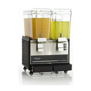 Commercial 1/3-Horsepower Drink Dispenser with 2 3-Gallon Containers by Omega – Double, Plastic, Black, Model OSD20