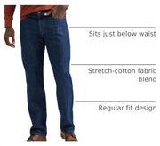 Men's Legendary Regular Boot Jean by Lee – 34W x 32L, Cotton, Pepper Prewash, Model 112339191