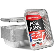 Stock Your Home 1 Count Pack of 30 / Silver / 96.0 ounces Disposable Cookware