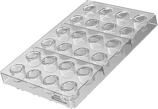Silikomart Cilindro 01-P Clear Tritan-Plastic Chocolate Mold with 24 Cylindrical Cavities 22mm Diameter x 22mm High
