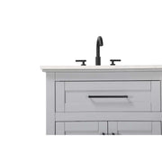 60" Double Bathroom Vanity in Grey by Elegant Kitchen and Bath – unspecified, Aluminum, Grey, Model VF85060DGR