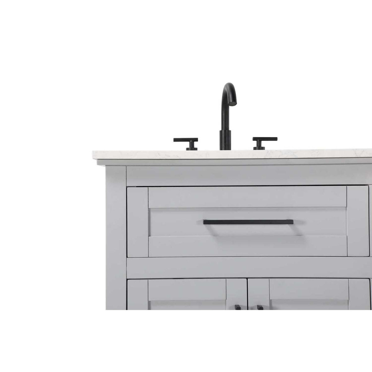 60" Double Bathroom Vanity in Grey by Elegant Kitchen and Bath – unspecified, Aluminum, Grey, Model VF85060DGR