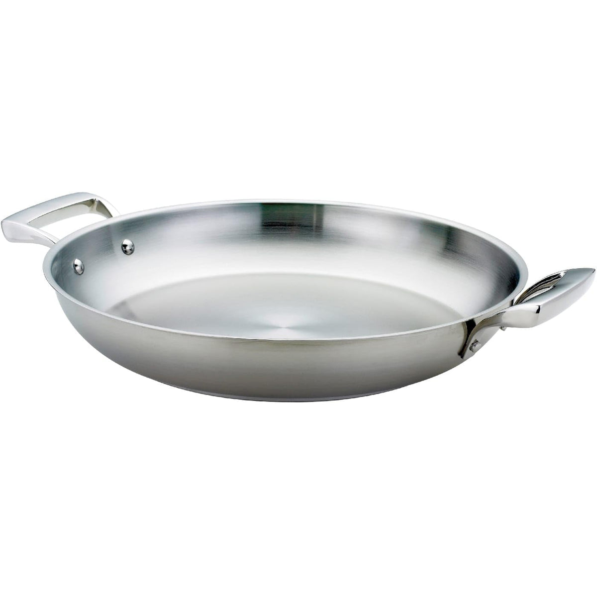 Browne 10" Stainless Steel Paella Pan by Browne Foodservice – 9.5 in, Stainless Steel, Model 5724171