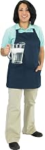 Chef Revival 602BAFH Poly Cotton "Front of the House" Professional Bib Apron with 3 Compartment Front Pocket, 25 by 28-Inch, Navy Blue
