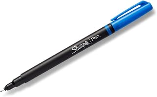 Sharpie Plastic Point Pen, 12-Count (Fine Point, Blue)