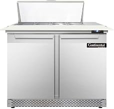 DL36-8C-FB Designer Line Sandwich Unit, 36" W, With 8 Pan Top Openings, 19" Cutting Board & Front Breathing