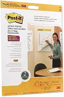Post-it 566 Self-Stick Wall Pad, 20 x 23, White, 20 Sheets, 4/Carton