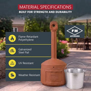 Justrite Terracotta / 4 Gallon / Cease-Fire Smoking Receptacles