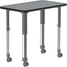 Correll Collaborative Desk with Gray Granite Finish AD3420-REC-15-13-09-CK