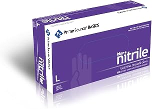 Prime Source Basics Blue Powder Free Large Nitrile Gloves 100 per box, 1000 per case