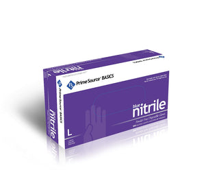 Basics Blue Powder Free Large Nitrile Gloves 100 per box, 1000 per case