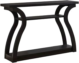 Furnifact Laminate Accent Table with Contemporary All-Sided Finish, Narrow Console for Entryway Hallway Foyer or Behind Couch Sofa, Espresso