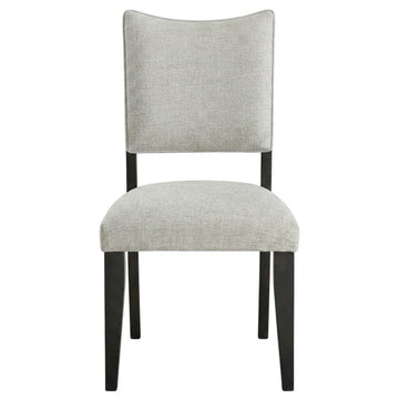 Polyester-Upholstered Side Chair with Rubberwood Legs by Starlight Canyon Home – Engineered Wood, Grey