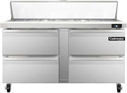SW60-16-D Sandwich Unit, 60" W, With 16 Pan Top Openings & Four Drawers