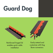 Guard Dog Polyurethane Heavy Duty 3 Channel Low Profile Cable by Checkers – Height:1 in Width:13 in Depth:38 in, Polyurethane, Black/Orange, Model GD3X75-ST-O/B