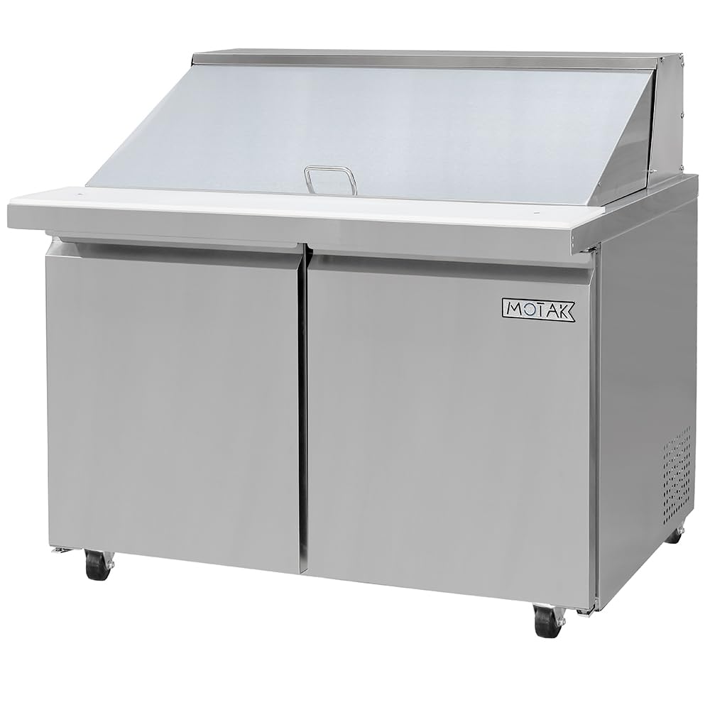 46 7/8" Mega Top Sandwich/Salad Prep Table w/Refrigerated Base by MOTAK – 51.97x38.98x49.21, In Description, Check Images, Model MST-48-18-X
