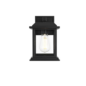 Araceli One Light Outdoor Wall Sconce Black by Lighting Design – Aluminum, Black