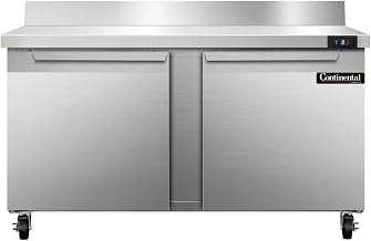 SWF60-BS Two Section Work Top Freezer 60" W, With Back Splash