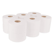 Advanced Mini-Jumbo Roll Bath Tissue by Tork – 12 Count (Pack of 1), wood, White, Model 12024402