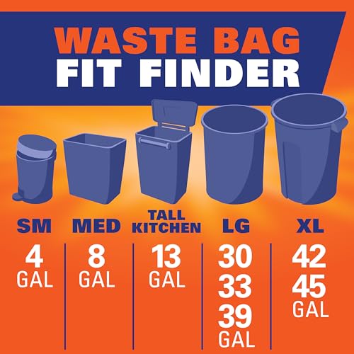 Hefty 25 Count (Pack of 6) / Black / Unscented Trash Bags