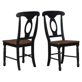 British Isles Brown Side Chair Set by Starlight Canyon Home – Solid Rubberwood, Brown, Pack of 2