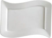 CAC China Soho Pattern 12 x 8 Inch White Rectangular Platters 12 Ct