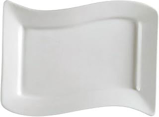 CAC China Soho Pattern 12 x 8 Inch White Rectangular Platters 12 Ct