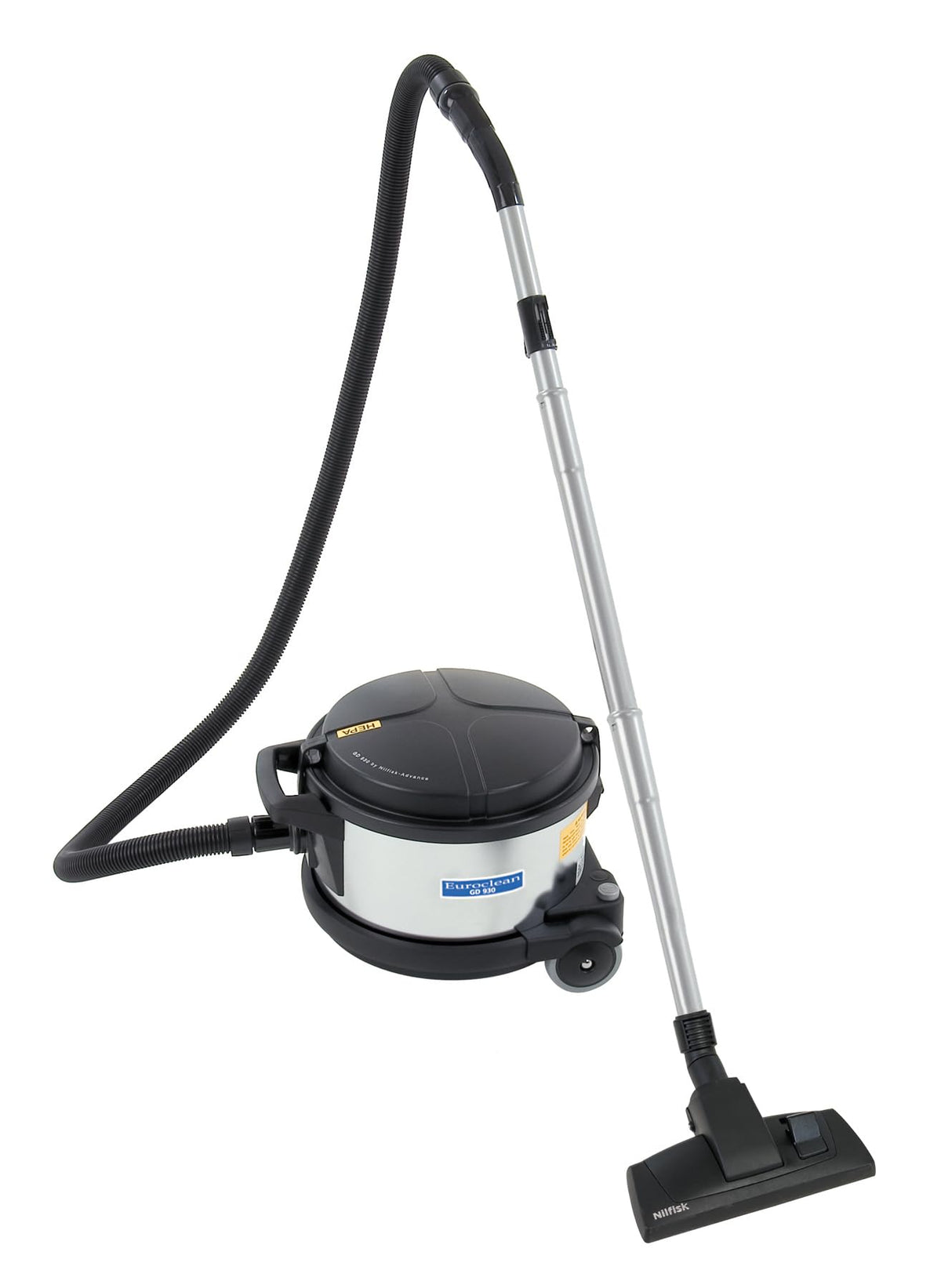 Canister Vacuum by Nilfisk – 15 liters, Silver, Model GD930