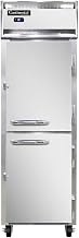 1RS-SA-HD Single Section Reach In Refrigerator, Shallow Depth, Stainless Exterior & Half-Height Doors