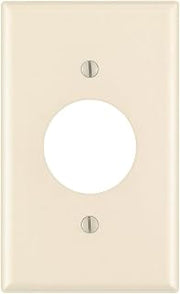 Leviton 82004 1-Gang Single 1.406 Inch Hole Device Receptacle Wallplate, Standard Size, Thermoset, Device Mount, Almond
