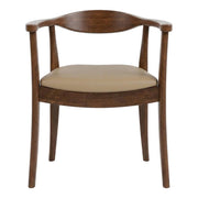 Ralmon Rich Walnut Dining Chairs Set of 2 with Solid Wood Construction by Starlight Canyon Home – Solid Wood, Rubberwood, Metal, Fabric, Brown, Pack of 2