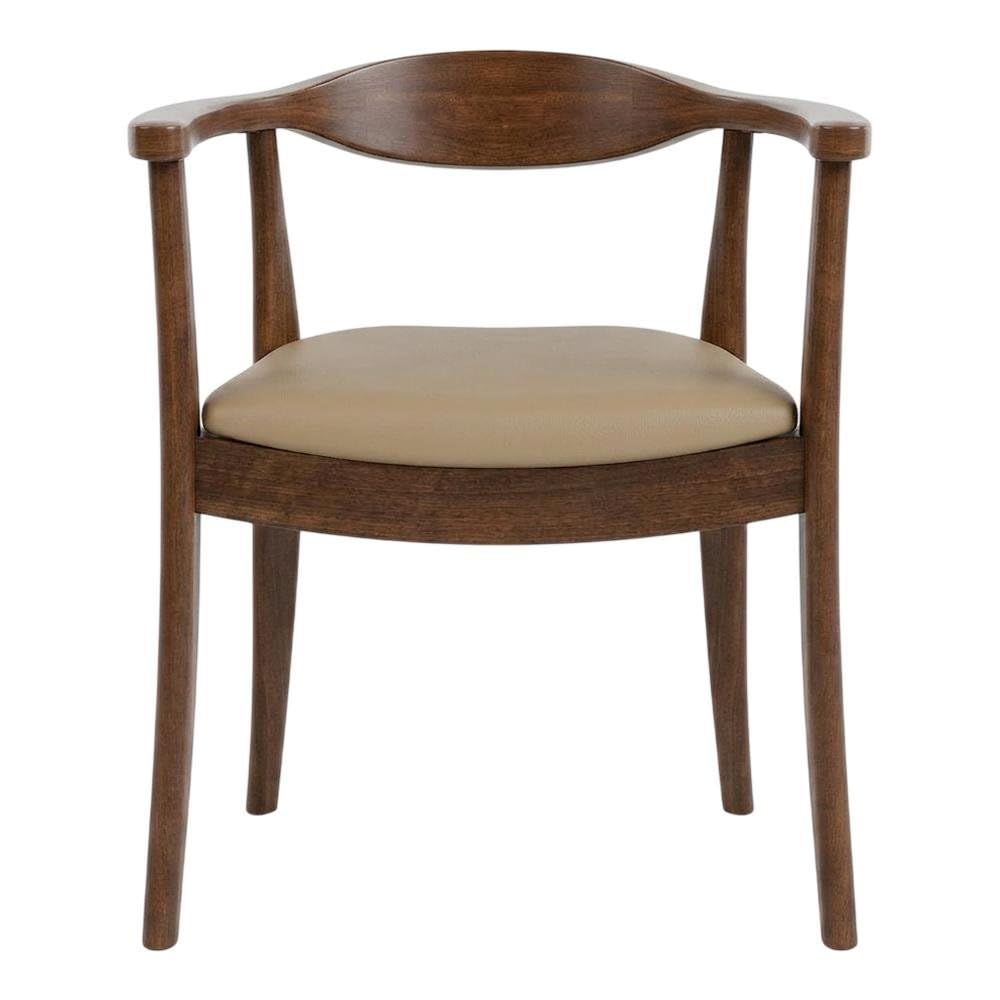 Ralmon Rich Walnut Dining Chairs Set of 2 with Solid Wood Construction by Starlight Canyon Home – Solid Wood, Rubberwood, Metal, Fabric, Brown, Pack of 2