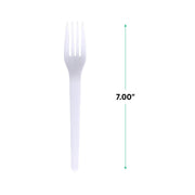 Eco-Products Compostable CPLA 7" Plastic Dinner Forks by ECO PRODUCTS – 7 inch Fork, CPLA Plastic, White, Pack of 1000, Model EP-S017