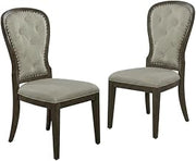 Starlight Canyon Home Upholstered Button-Tufted Back Side Chairs Set of 2, Traditional Dining Table Chairs for Kitchen or Dining Room