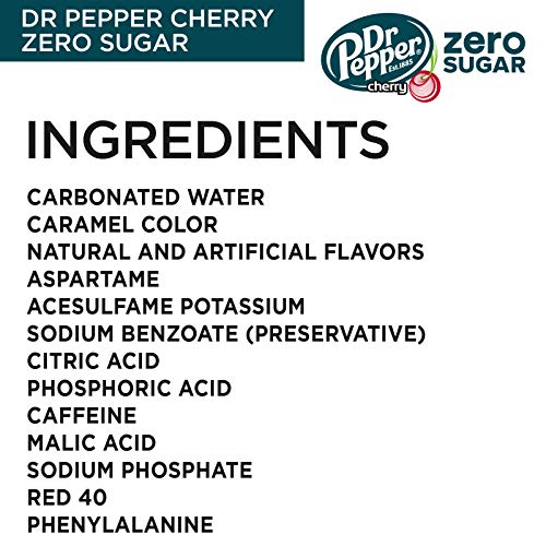 Dr Pepper Zero Sugar Cherry / 12 Fl Oz (Pack of 24) / 1 Soft Drinks