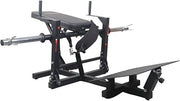 Glute Bridge Machine, Heavy Duty Plate-Loaded Hip Thrust Machine w/ Adjustable Foot Plate, 400 lbs Max Capacity,Black