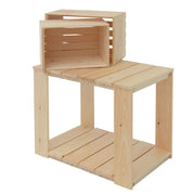Small Wood Crate Riser by Retail Resource – Natural, Model USC2