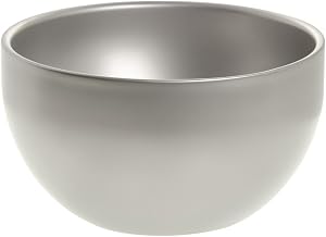 HUBERT Serving Bowl with Bead Blast Finished Stainless Steel - 7" Dia x 4 1/4 H