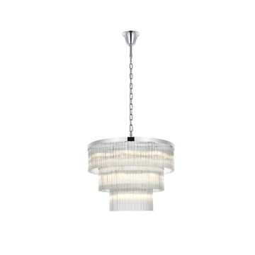 Harlow 18 Light Chandelier Chrome by Lighting Design – Iron, Chrome
